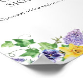 Boho Wildflower Bruiloft Aangepaste Tekst Poster (Hoek)