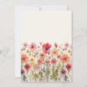 Boho Wildflower Bruiloft Bewaar de datum Kaart (Achterkant)