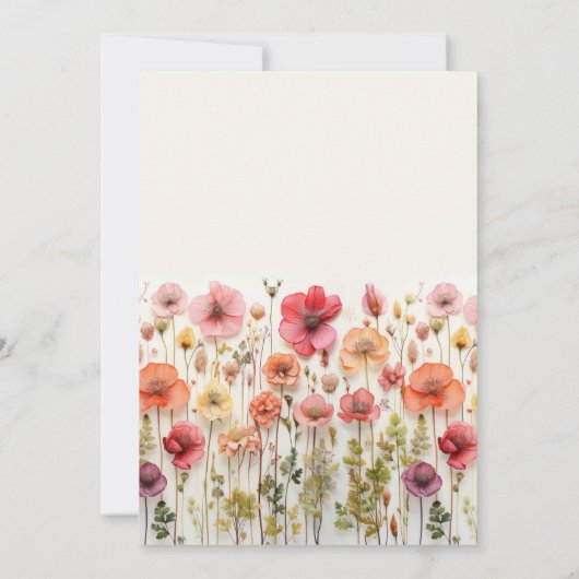 Boho Wildflower Bruiloft Bewaar de datum Kaart (Achterkant)