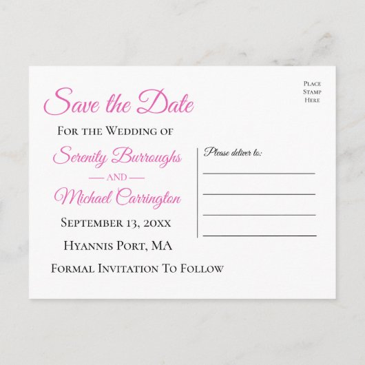 Boho Wildflower Bruiloft Bloemen Bewaar de datum Briefkaart (Achterkant)