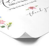 Boho Wildflower Bruiloft Borrel Advieskaart Bord Poster (Hoek)