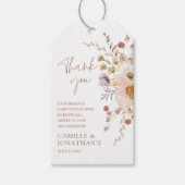 Boho Wildflower bruiloft Dank u label Cadeaulabel (Voorkant)