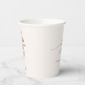 Boho Wildflower Bruiloft Elegante Herfst Vintage Papieren Bekers (Links)