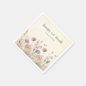 Boho Wildflower bruiloft gepersonaliseerd papier s Servet (Hoek)