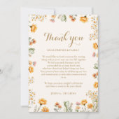 Boho Wildflower bruiloft goktafel dank u kaart (Voorkant)