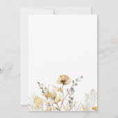 Boho Wildflower bruiloft | Ivoor Save The Date (Achterkant)