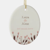 Boho Wildflower Bruiloft Jubileum Ornament (Rechts)