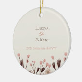 Boho Wildflower Bruiloft Jubileum Ornament (Links)