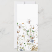 Boho Wildflower Bruiloft Menu (Achterkant)