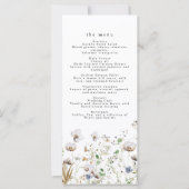 Boho Wildflower Bruiloft Menu (Voorkant)