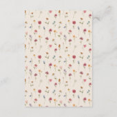 Boho Wildflower Bruiloft Receptie Behuizing Kaart (Achterkant)