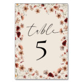 Boho Wildflower bruiloft receptie Kaart (Achterkant)