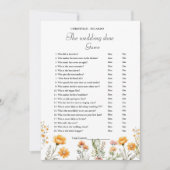 Boho Wildflower Bruiloft schoen spel partij spel K Aankondiging (Voorkant)