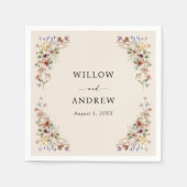  Boho Wildflower bruiloft Servet (Voorkant)