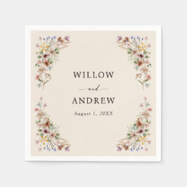  Boho Wildflower bruiloft Servet