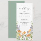Boho Wildflower bruiloft uitnodigingen (Voorkant / Achterkant)