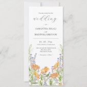 Boho Wildflower bruiloft uitnodigingen (Voorkant)