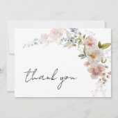 Boho Wildflower Bruiloftsontvangst Tuin Bedankt (Voorkant)