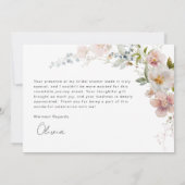 Boho Wildflower Bruiloftsontvangst Tuin Bedankt (Achterkant)