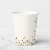 Boho Wildflower Brunch & Bubbly  Bruiloftsbrunch Papieren Bekers (Rechts)