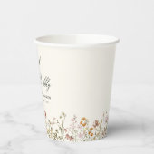 Boho Wildflower Brunch & Bubbly Bruiloftsfeestje Papieren Bekers (Links)