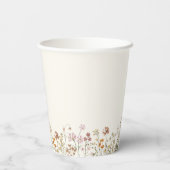 Boho Wildflower Brunch & Bubbly Vrijgezellenfeest Papieren Bekers (Achterkant)