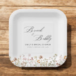 Boho Wildflower Brunch & Bubbly Vrijgezellenfeest Papieren Bordje<br><div class="desc">Verhoog uw vrijgezellenfeest met onze Boho Wildflower Brunch & Bubbly Paper Borden, een charmante mix van bohemian stijl en elegant design. Deze wegwerp borden hebben een delicaat wildflower motief in een boho-geïnspireerd palet, perfect voor het toevoegen van een vleugje grillen aan uw evenement. Onze borden zijn vervaardigd uit hoogwaardig papiermateriaal...</div>