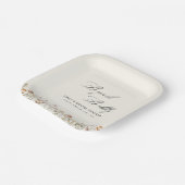 Boho Wildflower Brunch & Bubbly Vrijgezellenfeest Papieren Bordje (Gebogen)