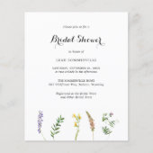 Boho Wildflower Budget Bridal Shower Flyer (Voorkant)