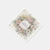 Boho Wildflower Butterflies Baby shower Servet (Hoek)