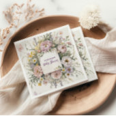 Boho Wildflower Butterflies Baby shower Servet