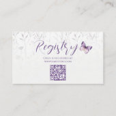 Boho Wildflower Butterfly Baby shower Registry Informatiekaartje (Voorkant)