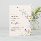 Boho Wildflower Butterfly Floral Vrijgezellenfeest Kaart (Staand voorkant)
