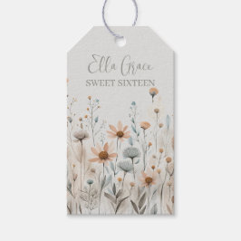 Boho Wildflower Cadeaulabel
