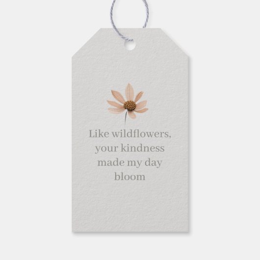 Boho Wildflower Cadeaulabel (Achterkant)