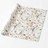 Boho Wildflower Cadeaupapier (Uitgerold)