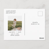 Boho Wildflower Calendar Sla de datumfoto op Briefkaart (Achterkant)