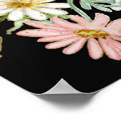 Boho Wildflower Chic Bloemenkrans Kaarten & Cadeau Poster (Hoek)