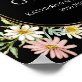 Boho Wildflower Chic Bloemenslinger Kaarten & Gesc Poster (Hoek)
