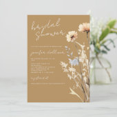 Boho Wildflower Chic Vrijgezellenfeest Kaart (Staand voorkant)
