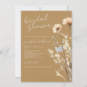 Boho Wildflower Chic Vrijgezellenfeest Kaart