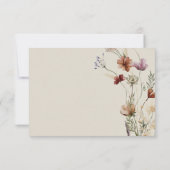 Boho Wildflower Dankkaart Bedankkaart (Achterkant)
