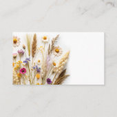 Boho Wildflower Datum Nacht Ideeën Informatiekaartje (Achterkant)