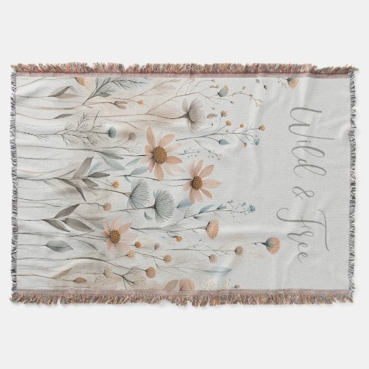 Boho Wildflower Deken (Voorkant)