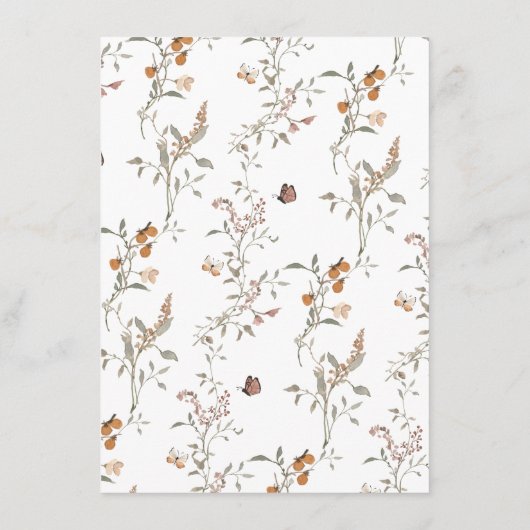 Boho Wildflower Detail Informatiekaartje (Achterkant)