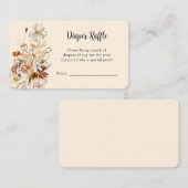 Boho Wildflower Diaper Raffle Informatiekaartje (Voorkant / Achterkant)