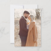 Boho Wildflower Dusty Blue Photo Garden Wedding Kaart (Achterkant)