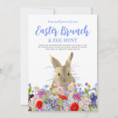 Boho Wildflower Easter Egg Hunt en Brunch Kaart (Voorkant)