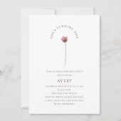 Boho Wildflower eerste verjaardag Kaart (Voorkant)