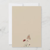 Boho Wildflower eindelijk bij laatste bruiloft Kaart (Achterkant)